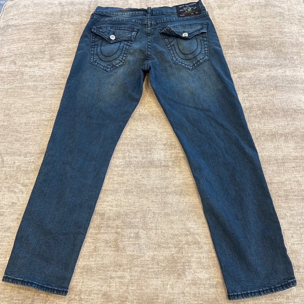 True Religion Geno Relaxed Slim Jeans Dark‎ Wash Men's Size 36